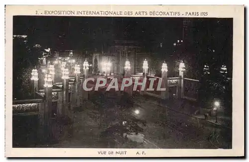 Cartes postales Exposition Internationale Des Arts Decoratifs Paris 1925 Vue de Nuit