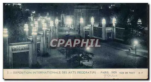 Cartes postales Exposition Internationale Des Arts Decoratifs Paris 1925 Vue de Nuit