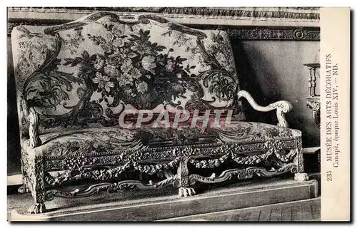 Cartes postales Musee des Arts Decoratifs Canape epoque Louis XIV