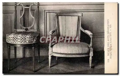 Cartes postales Musee des Arts Decoratifs Sieges epoque Louis XIV