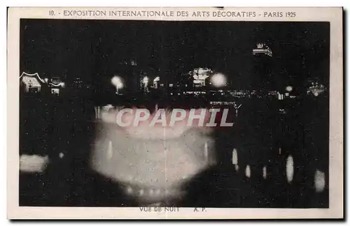 Cartes postales Exposition Internationale Des Arts Decoratifs Paris 1925 Vue de nuit