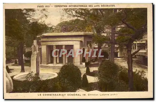 Cartes postales Exposition Internationale des Arts Decoratifs Le Commissariat general