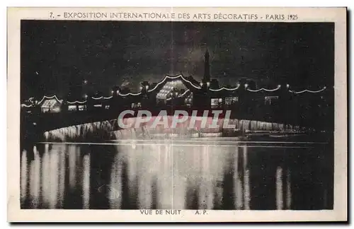 Cartes postales Exposition Internationale des Arts Decoratifs Paris 1929 Vue de nuit