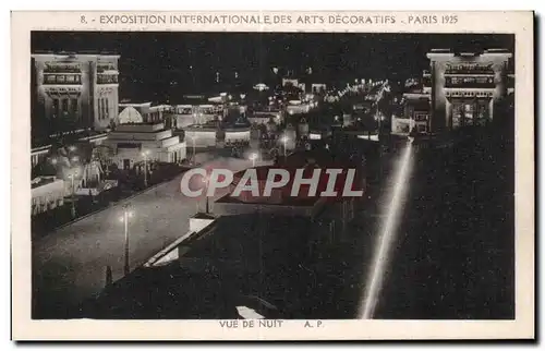 Cartes postales Exposition Internationale des Arts Decoratifs Paris 1925 Vue de nuit