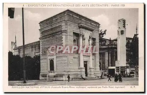 Cartes postales Exposition Internationale des Arts Decoratifs Paris 1925 Pavillon Nation d Italie