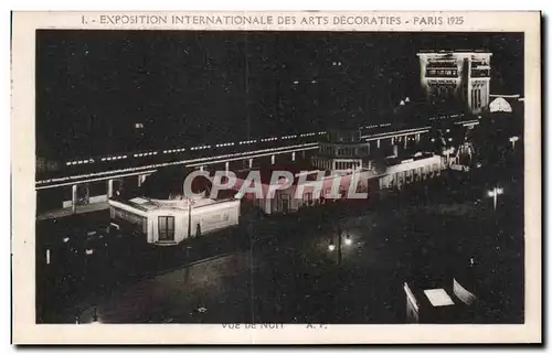 Cartes postales Exposition Internationale des Arts Decoratifs Paris 1925 Vue de nuit