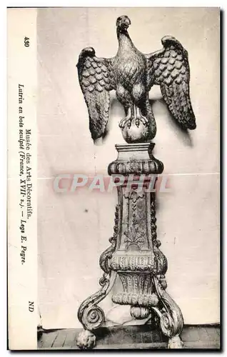 Cartes postales Musee des Arts Decoratifs Lutrin en bois sculpte