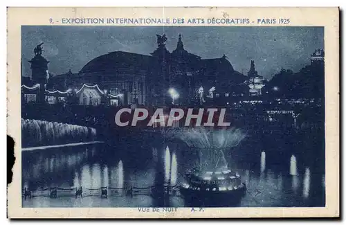 Cartes postales Exposition Internationale des Arts Decoratifs Paris 1925 Vue de nuit