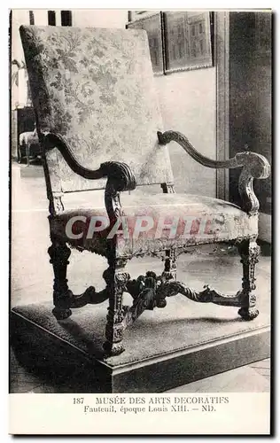 Cartes postales Musee des Arts DecoratifsFauteuil
