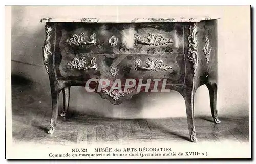 Cartes postales Musee des Arts Decoratifs Commode en marqueterie et bronze dore