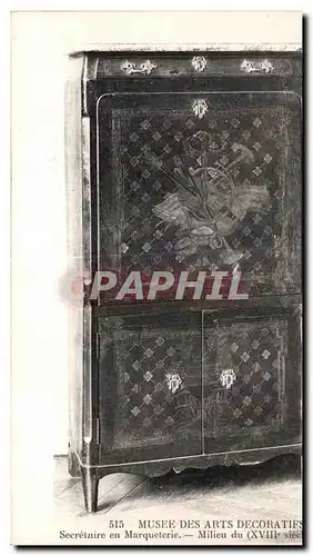 Cartes postales Musee des Arts Decoratifs Secretaire en Marqueterie Milieu du