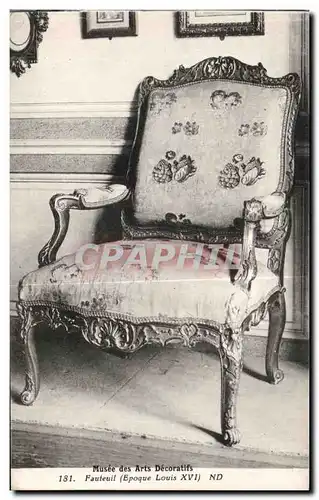 Cartes postales Musee des Arts Decoratifs Fauteuil