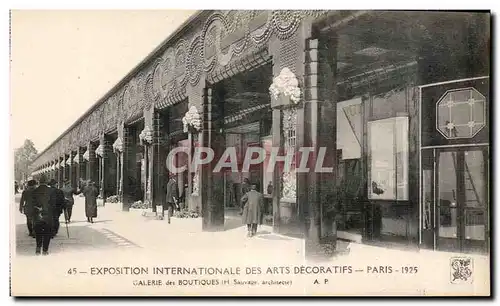 Cartes postales Exposition Paris Des Arts Decoratifs Galerie des Boutiques