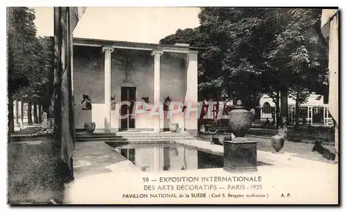 Cartes postales Exposition Internationale des arts Decoratifs Paris 1925 Pavillon National de la Suede