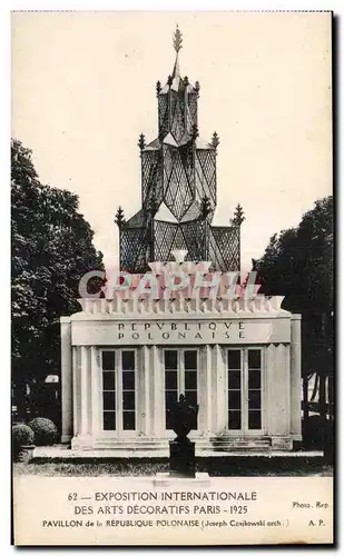 Cartes postales Exposition Internationale des arts Decoratifs Paris 1925 Pavillon de la Republique Polonaise