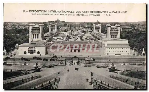 Cartes postales Exposition Internationale des arts Decoratifs Paris 1925 Vue d Ensemble de l Esplanade prise de