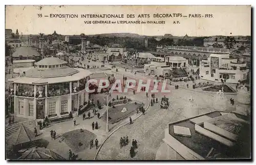 Cartes postales Exposition Internationale des arts Decoratifs Paris 1925 Vue Generale sur l Esplanade des Invali