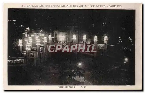 Cartes postales Exposition Internationale des arts Decoratifs Paris 1925 Vue de NUIT