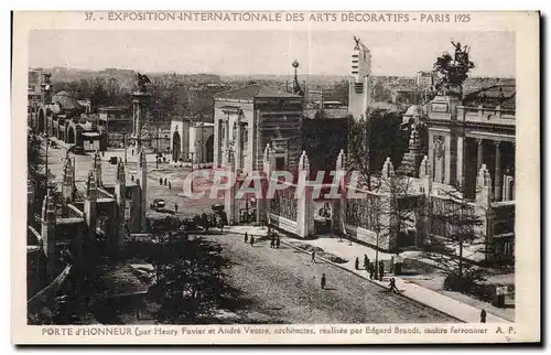 Ansichtskarte AK Exposition Internationale des arts Decoratifs Paris 1925 Porte d Honneur