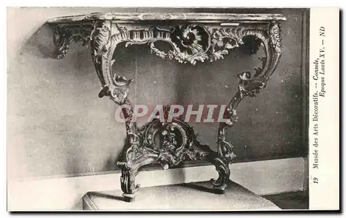 Cartes postales Musee des arts Decoratifs Console Louis XV