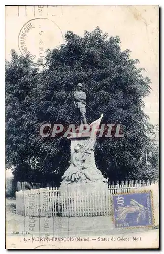 Cartes postales Vitry le Francois Marne Statue du Colonel Moll