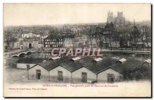 Cartes postales Vitry le Francoise Vue generale Prise du Quartier de Cavalerie