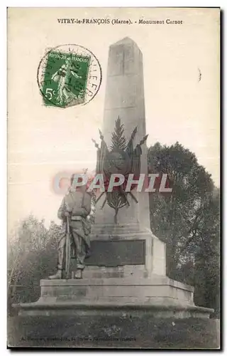 Cartes postales Vitry le Francoise Marne Monument Carnot