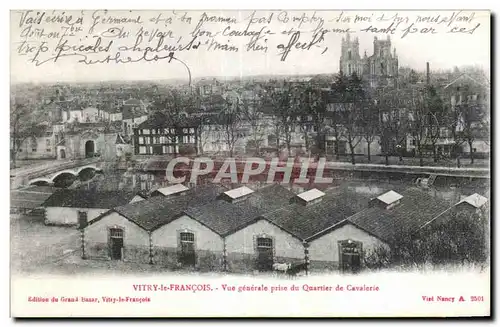 Cartes postales Vitry le Francoise Vue Generale Prise du Quartier de Cavalerie