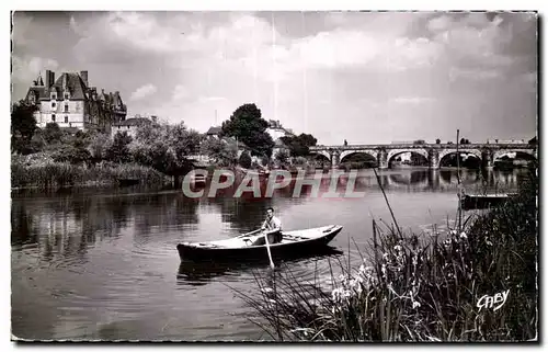 Cartes postales moderne Durtal M et L le Loir le Pont et la Chateau
