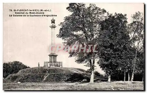 Ansichtskarte AK Saint Florent le Vieil Sommet du Mont Gionne La Colonne de la Duchesse d Angouleme