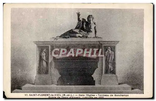Cartes postales Saint Florent Le Vieil Dans l Eglise Tombeau de Bonchamps