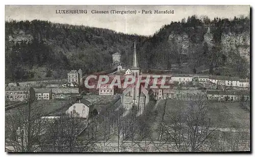 Ansichtskarte AK Luxemburg Clausen Park Mansfeld