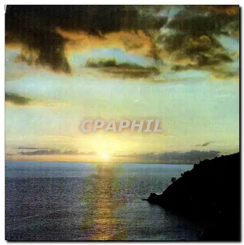 Cartes postales Martinique Couchant sur la mer des Antilles Sunset on the Carribean Sea