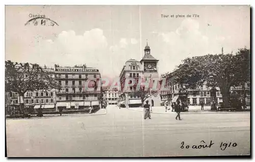 Cartes postales Suisse Tout et place de I Ile