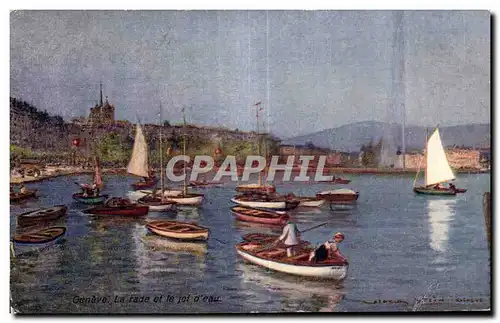 Cartes postales Geneve La rade et le jet d eau
