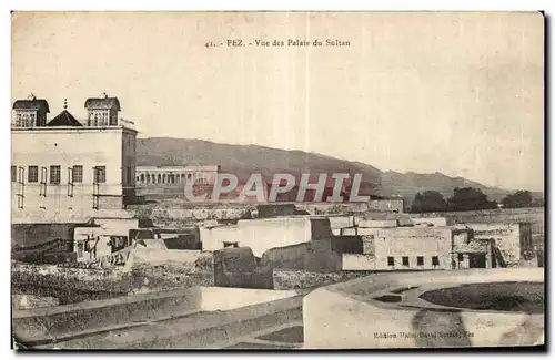 Cartes postales Maroc Fez Vue des Palais du Sultan