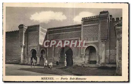 Ansichtskarte AK Maroc Meknes Porte bab Mansour