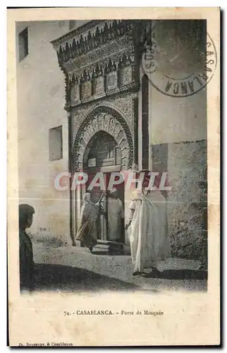 Cartes postales Maroc Casablanca Porte de Mosquee