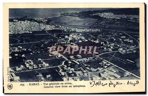 Cartes postales Maroc Rabat Vue generale en avion General view from an aeroplane
