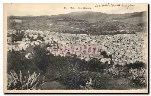 Cartes postales Maroc Fez Vue generale