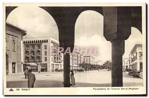 Cartes postales Maroc Rabat Perspective de I avenue Dar-et maghzen