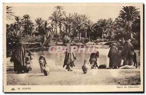 Ansichtskarte AK Maroc Gabes Oasis de Teboulbou