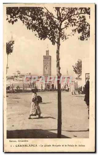 Ansichtskarte AK Maroc Casablanca la grande mosquee et le Palais du Saltan