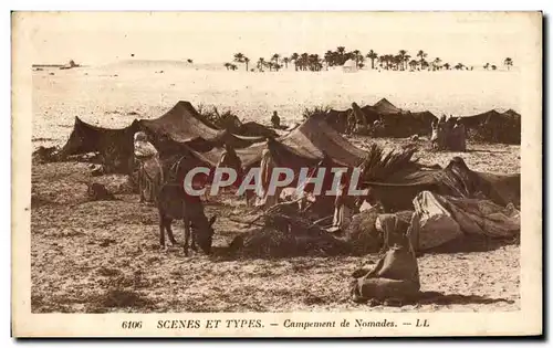 Cartes postales Maroc Scenes Et Types Campement de Nomades