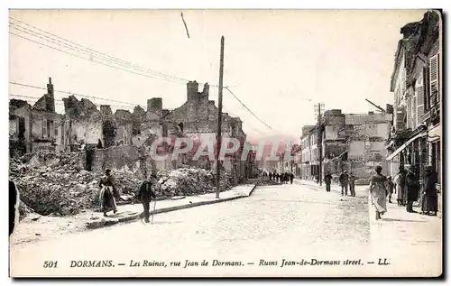 Ansichtskarte AK Dormand Les Ruines rue Jean de Dormans Ruins Jean de Dormans street