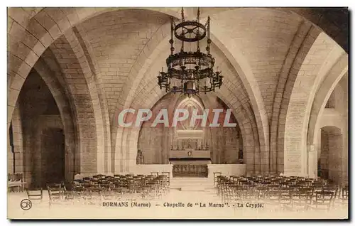 Cartes postales Dormand (Marne) Chapelle de La Marne La Crypte