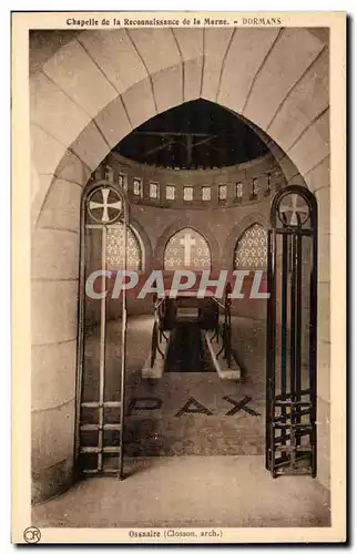 Ansichtskarte AK Chapelle de la Reconnaissance de la Marne Dormans Ossuaire