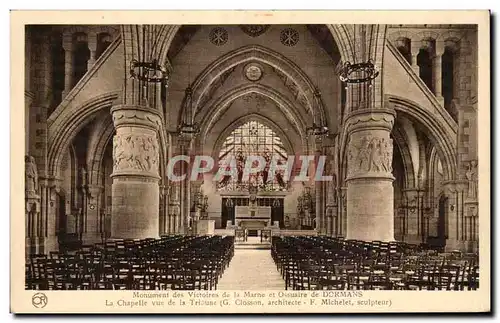 Cartes postales Monument des Victoires de la Marne et Ossaire de Dormans La Chapelle vue de la