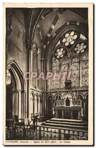 Ansichtskarte AK Dormans (Marne) Eglise du XII siecle Le Choeur