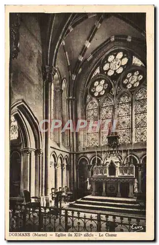 Cartes postales Dormans (Marne) Eglise du XII siecle Le Choeur